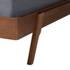 Baxton Studio Sarita MidCentury Modern Ash Walnut Finished Wood King Size Bed Frame 223-12886-ZORO